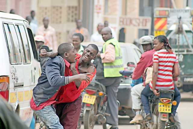 Two matatu operators fight for passengers: Negative aggression